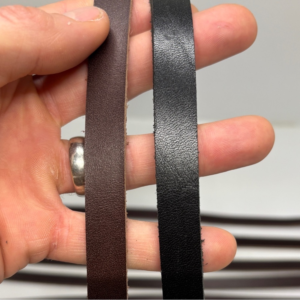 Latigo Leather Strap Bundle 12pc Brown Black Pre-Cut Leather Strips DIY Craft - Picture 6 of 13